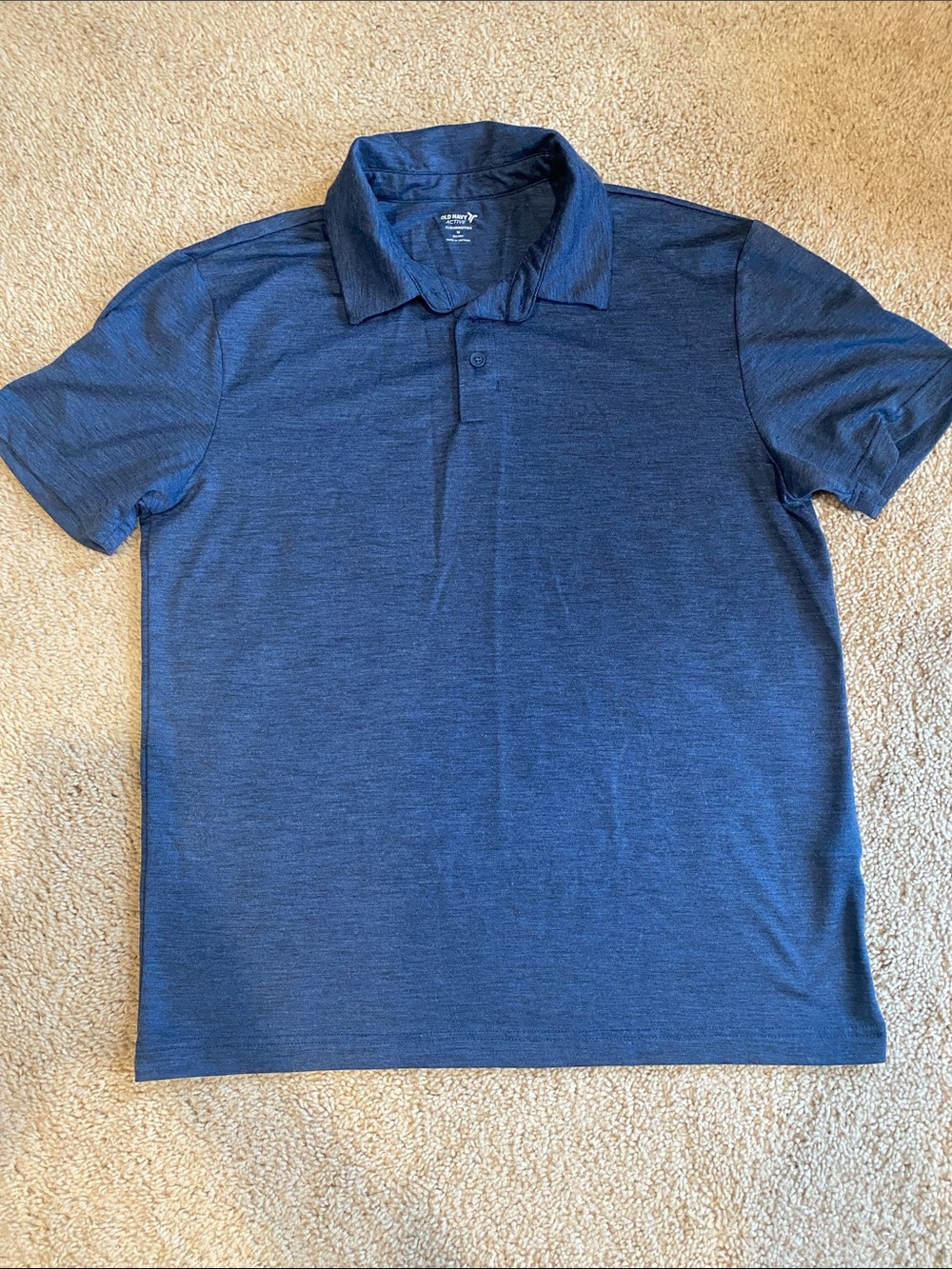 Old Navy Men's Heather Navy Polo